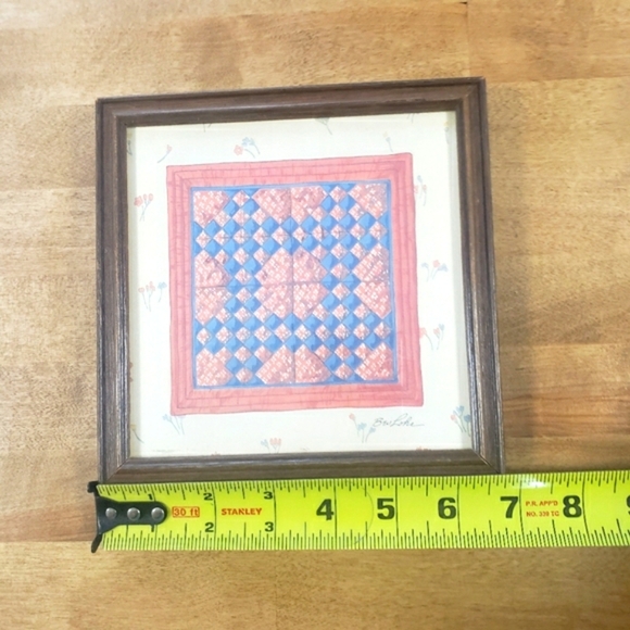 Bev Lohr Framed Quilted Framed Wall Art in Pink and Blue - Picture 4 of 5